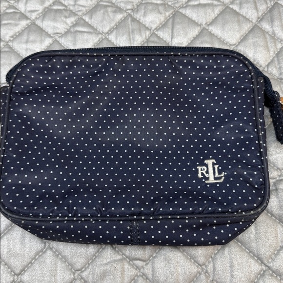 Ralph Lauren Handbags - Ralph Lauren Navy Polka Dot Makeup Bag